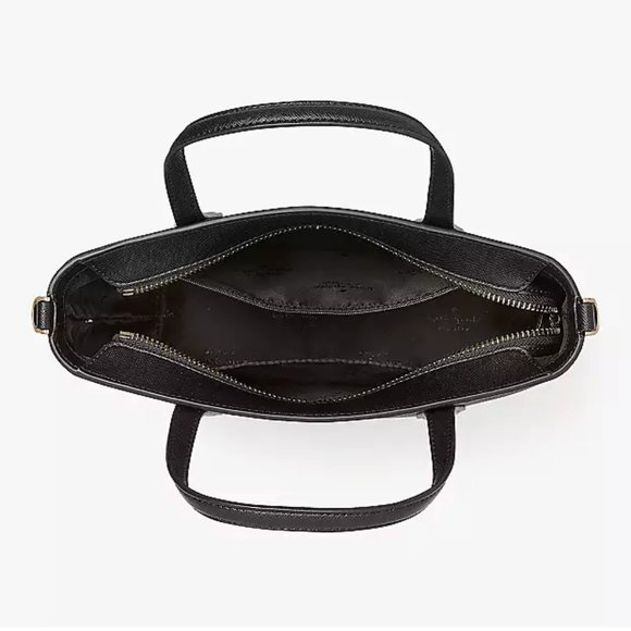 NWT Kate Spade NWT $329 Glitter Glimmer Satchel Black KE460 Handbag Purse NEW - Picture 8 of 9